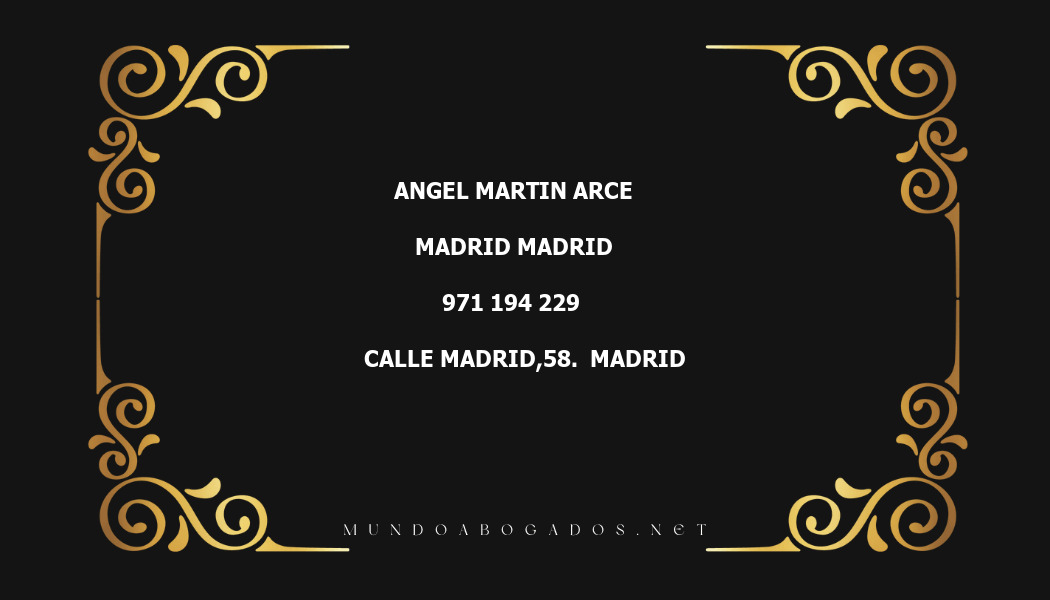 abogado Angel Martin Arce en la localidad de Madrid