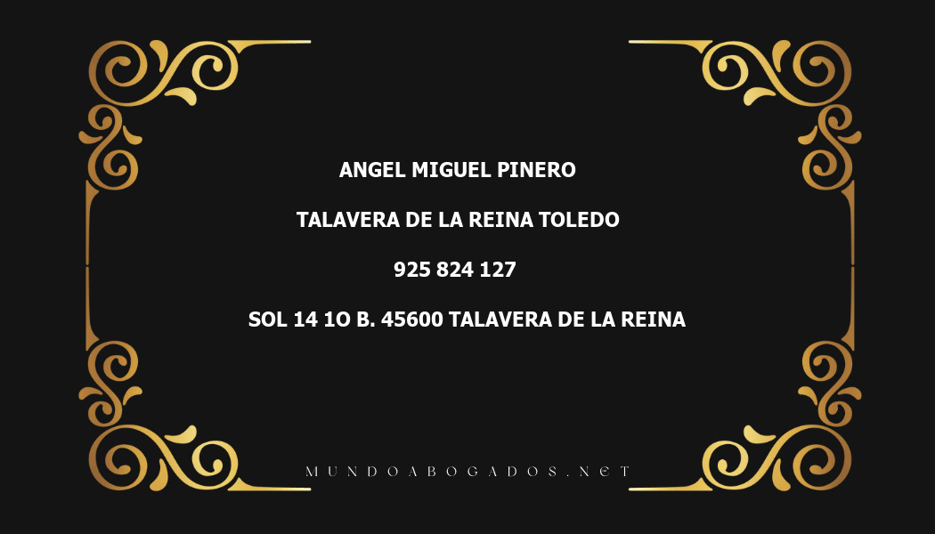 abogado Angel Miguel Pinero en la localidad de Talavera de la Reina