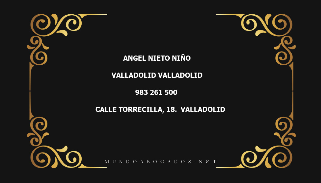 abogado Angel Nieto Niño en la localidad de Valladolid