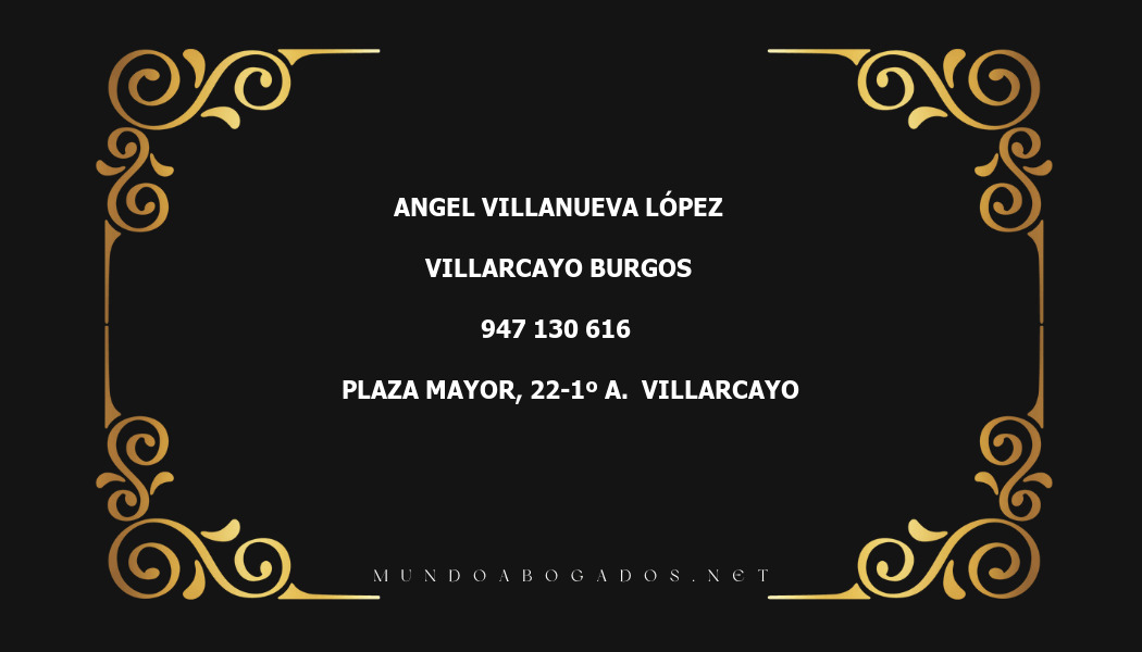 abogado Angel Villanueva López en la localidad de Villarcayo