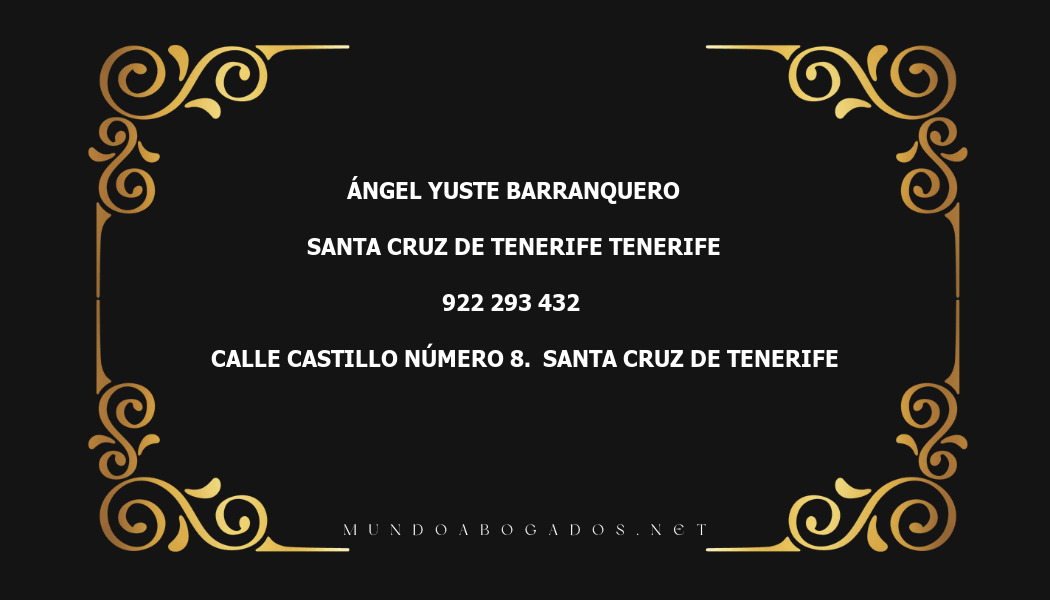 abogado Ángel Yuste Barranquero en la localidad de Santa Cruz de Tenerife