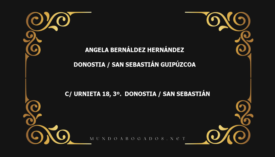 abogado Angela Bernáldez Hernández en la localidad de Donostia / San Sebastián