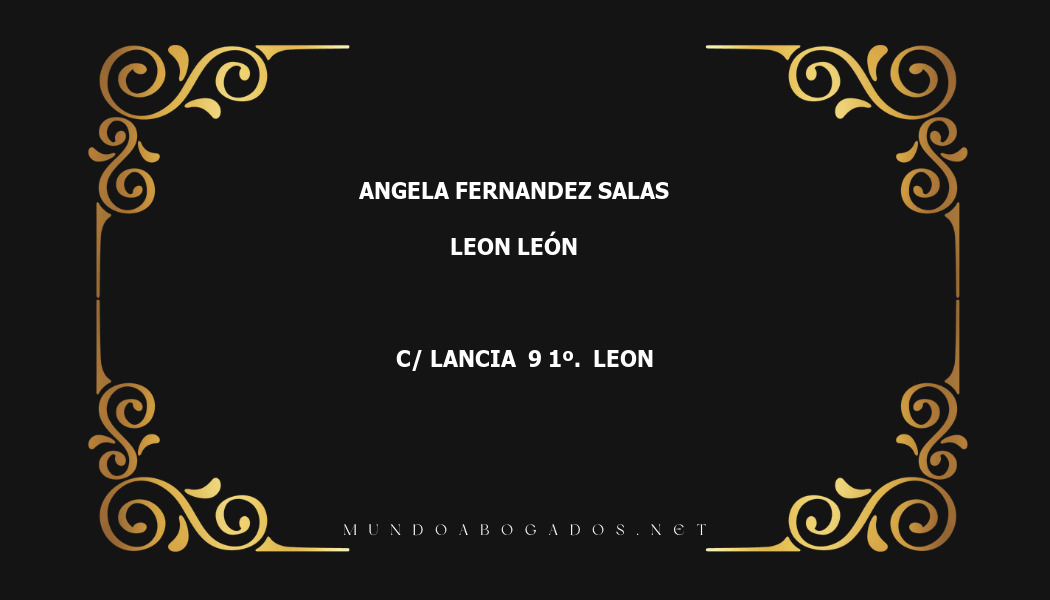 abogado Angela Fernandez Salas en la localidad de Leon