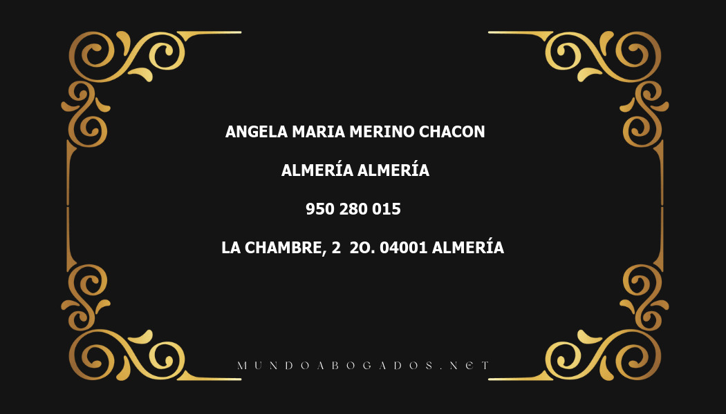 abogado Angela Maria Merino Chacon en la localidad de Almería