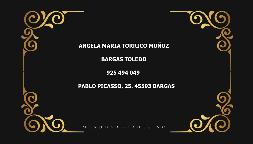 abogado Angela Maria Torrico Muñoz en la localidad de Bargas