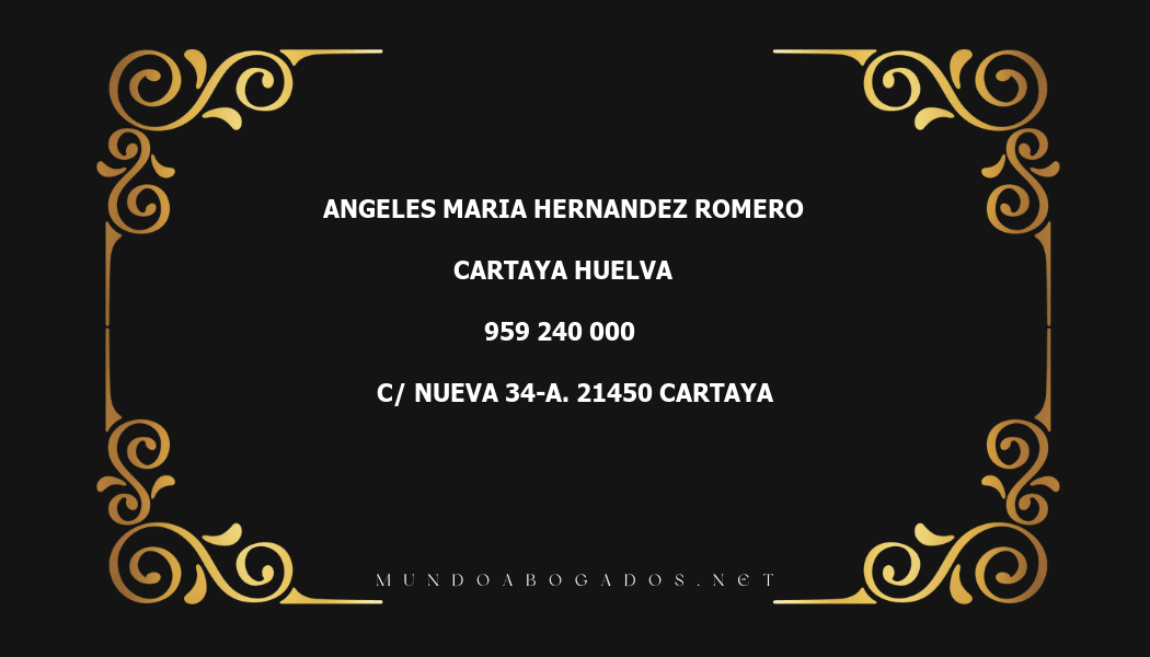 abogado Angeles Maria Hernandez Romero en la localidad de Cartaya