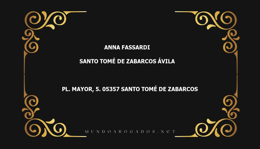 abogado Anna Fassardi en la localidad de Santo Tomé de Zabarcos