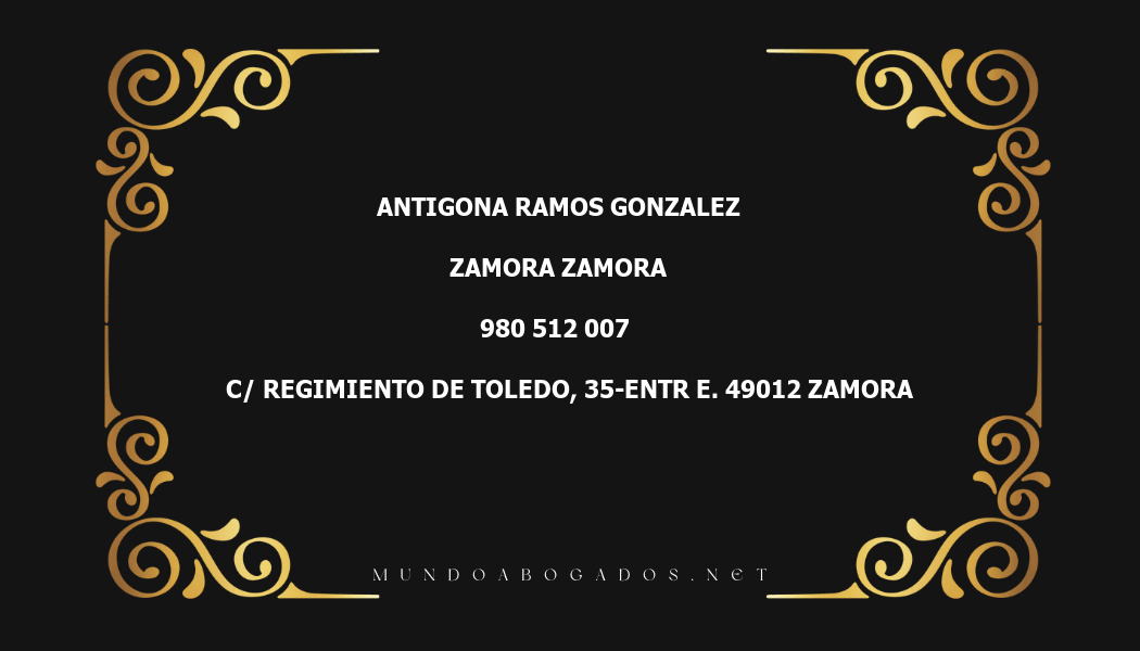 abogado Antigona Ramos Gonzalez en la localidad de Zamora