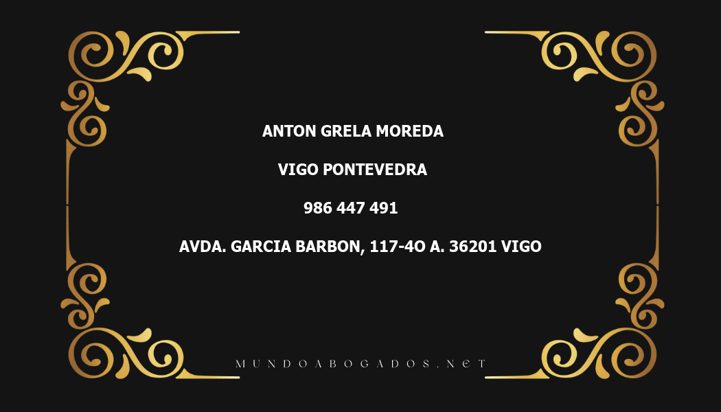 abogado Anton Grela Moreda en la localidad de Vigo