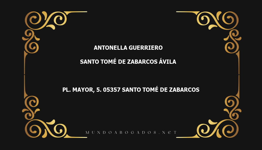 abogado Antonella Guerriero en la localidad de Santo Tomé de Zabarcos