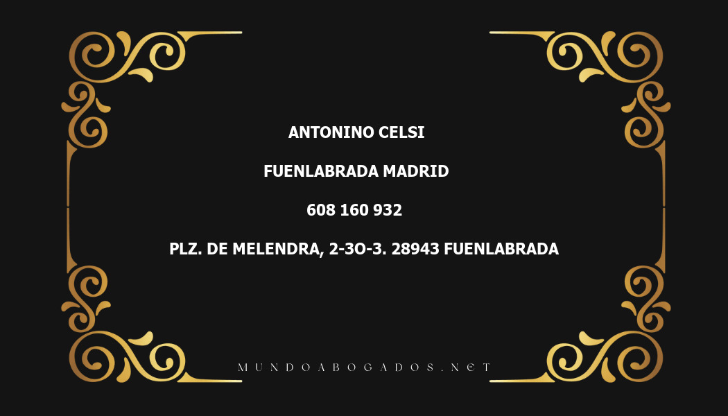 abogado Antonino Celsi en la localidad de Fuenlabrada