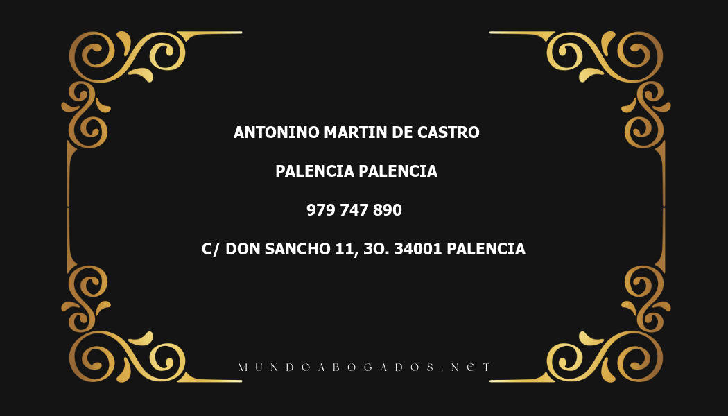 abogado Antonino Martin De Castro en la localidad de Palencia