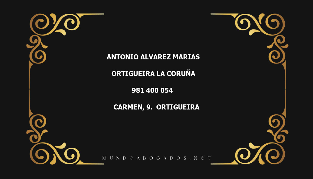 abogado Antonio Alvarez Marias en la localidad de Ortigueira