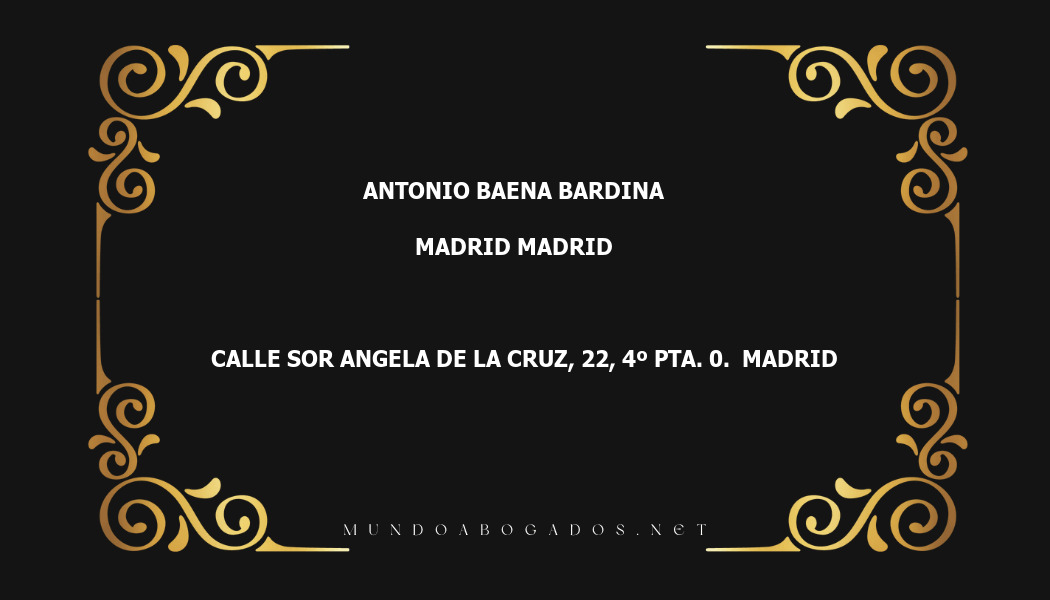 abogado Antonio Baena Bardina en la localidad de Madrid