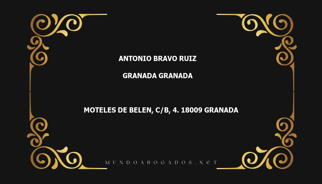 abogado Antonio Bravo Ruiz en la localidad de Granada