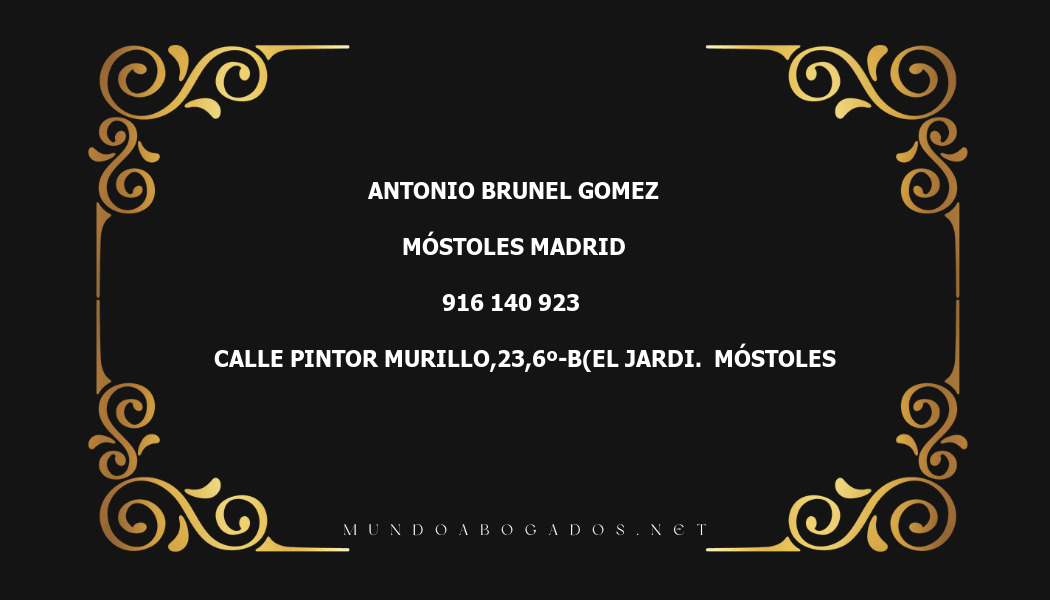 abogado Antonio Brunel Gomez en la localidad de Móstoles