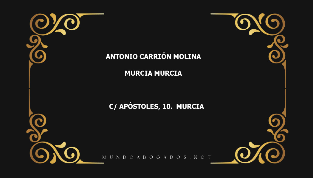 abogado Antonio Carrión Molina en la localidad de Murcia