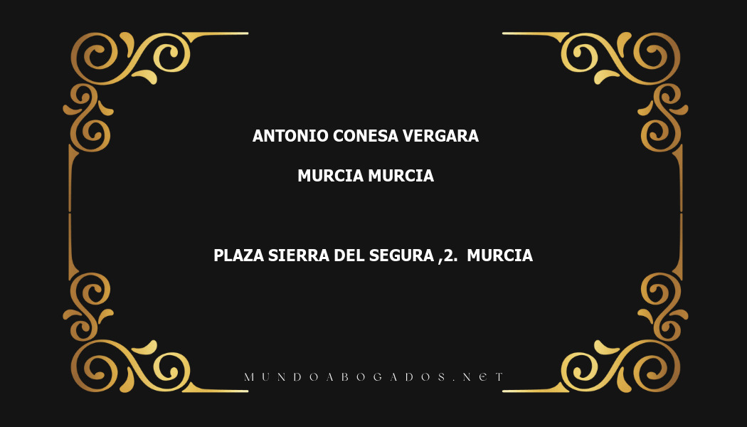 abogado Antonio Conesa Vergara en la localidad de Murcia