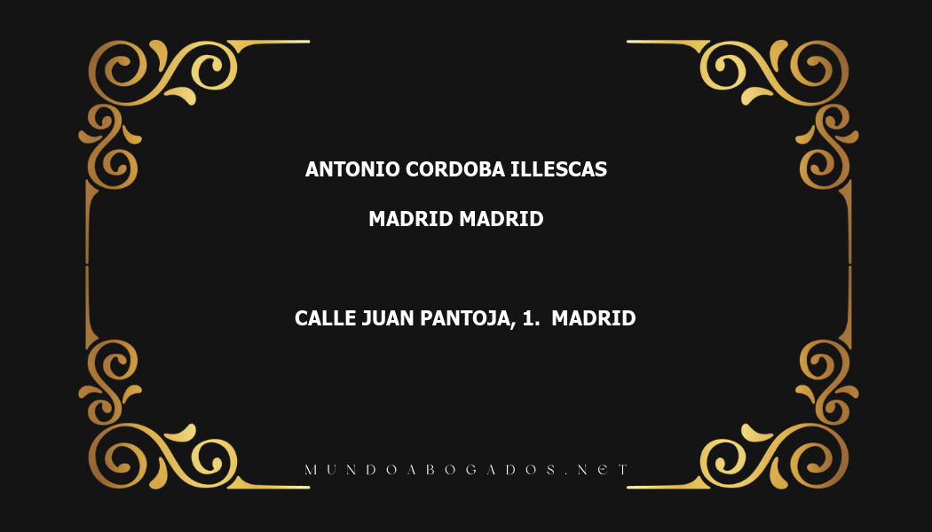 abogado Antonio Cordoba Illescas en la localidad de Madrid