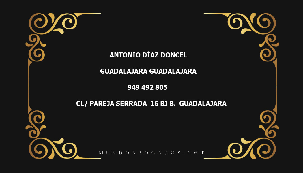 abogado Antonio Díaz Doncel en la localidad de Guadalajara