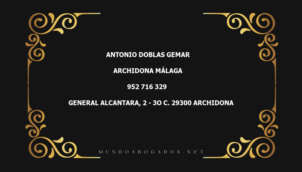 abogado Antonio Doblas Gemar en la localidad de Archidona