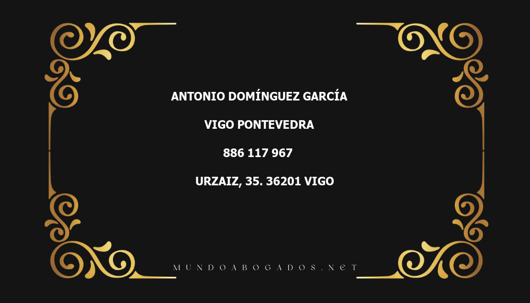 abogado Antonio Domínguez García en la localidad de Vigo