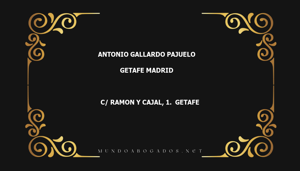 abogado Antonio Gallardo Pajuelo en la localidad de Getafe