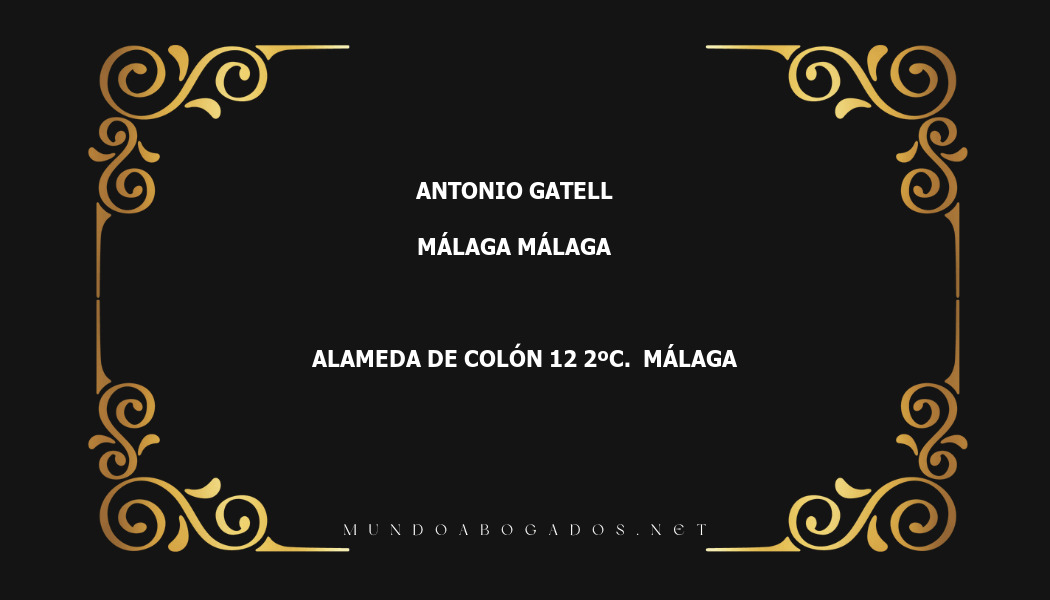 abogado Antonio Gatell en la localidad de Málaga