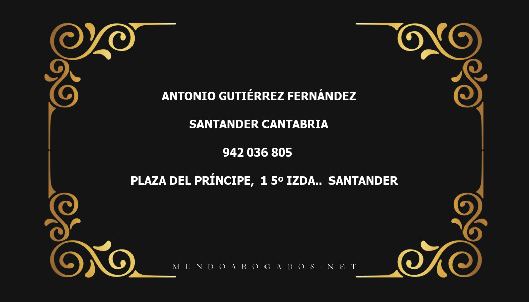 abogado Antonio Gutiérrez Fernández en la localidad de Santander