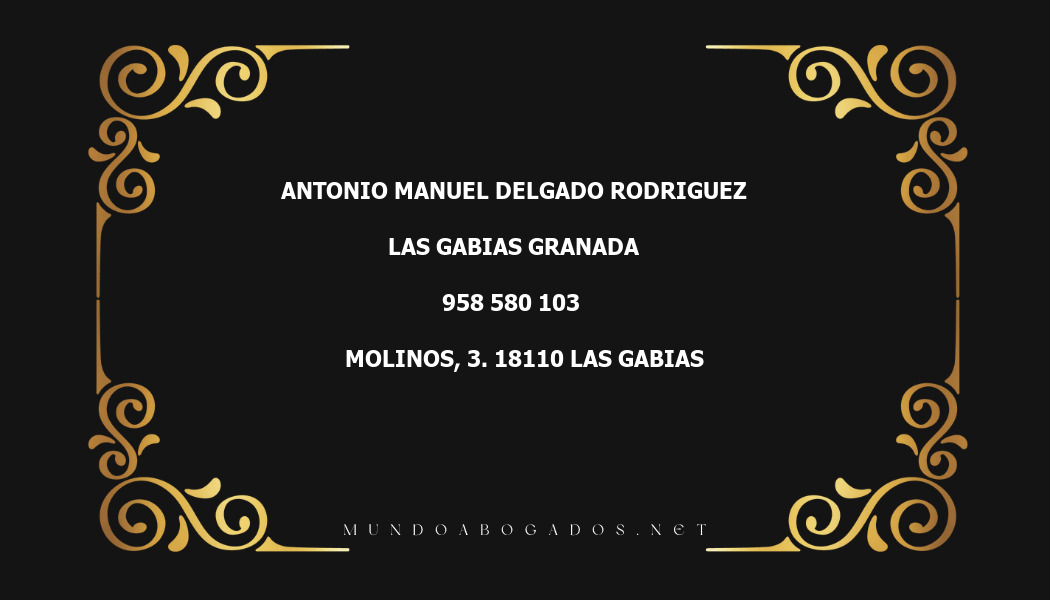 abogado Antonio Manuel Delgado Rodriguez en la localidad de Las Gabias