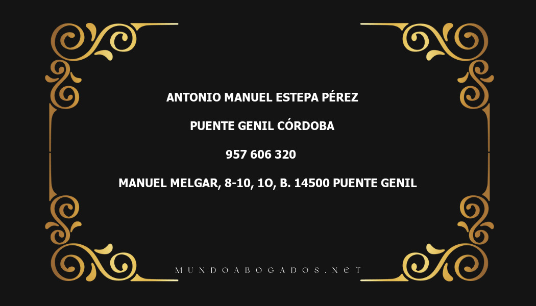 abogado Antonio Manuel Estepa Pérez en la localidad de Puente Genil