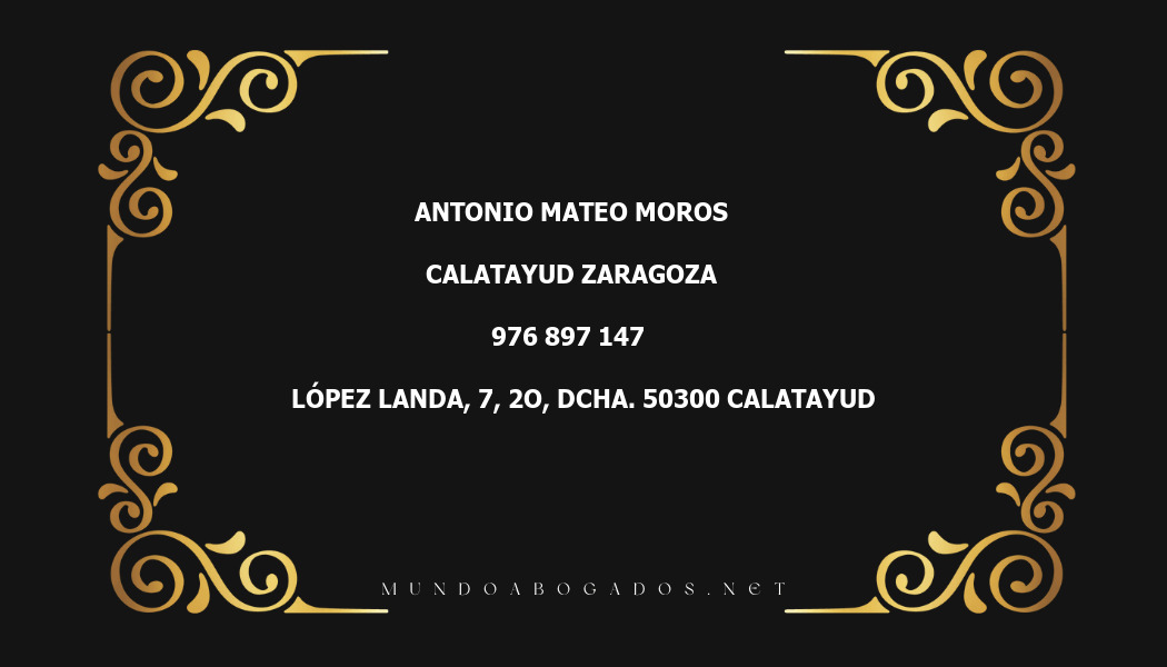 abogado Antonio Mateo Moros en la localidad de Calatayud