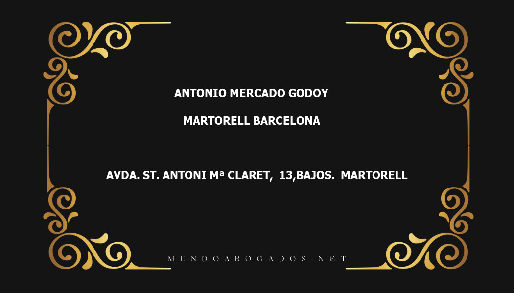 abogado Antonio Mercado Godoy en la localidad de Martorell