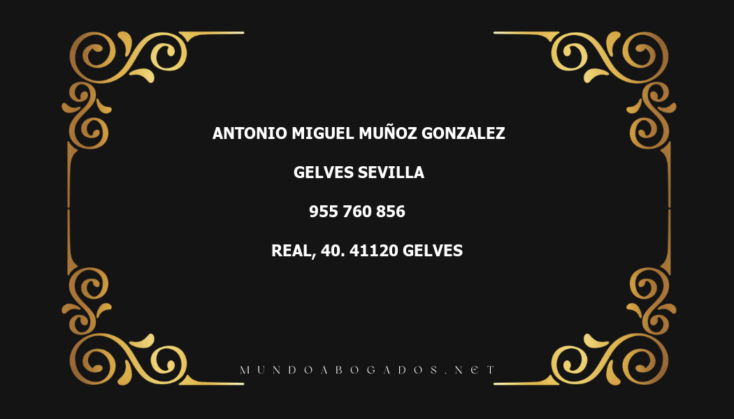 abogado Antonio Miguel Muñoz Gonzalez en la localidad de Gelves