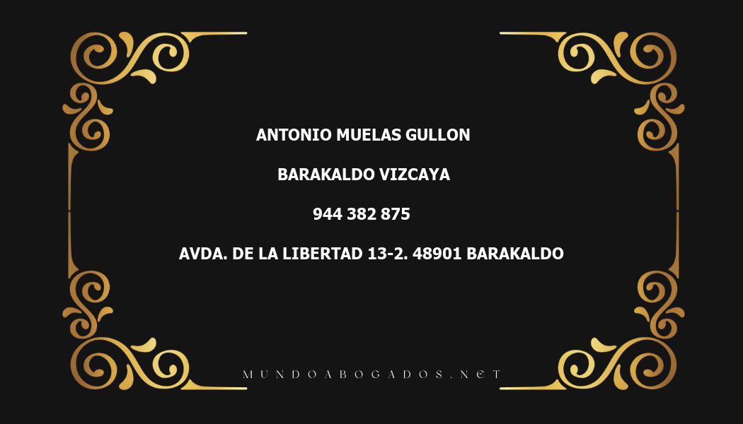 abogado Antonio Muelas Gullon en la localidad de Barakaldo