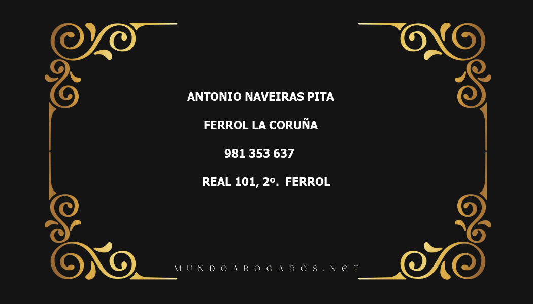 abogado Antonio Naveiras Pita en la localidad de Ferrol