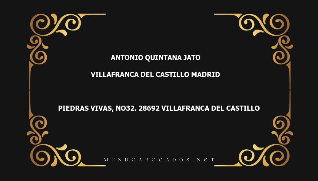 abogado Antonio Quintana Jato en la localidad de Villafranca del Castillo