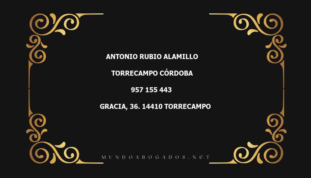 abogado Antonio Rubio Alamillo en la localidad de Torrecampo