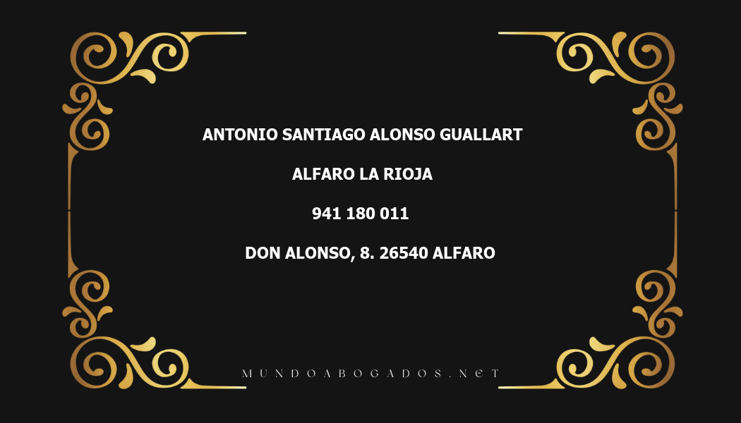 abogado Antonio Santiago Alonso Guallart en la localidad de Alfaro