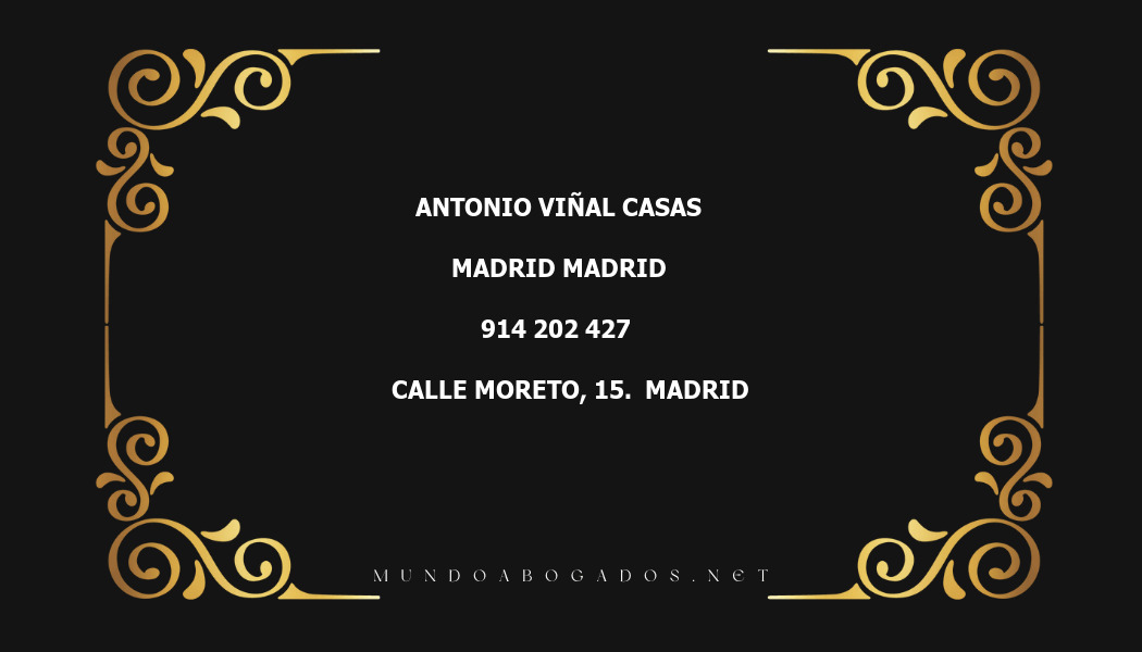 abogado Antonio Viñal Casas en la localidad de Madrid