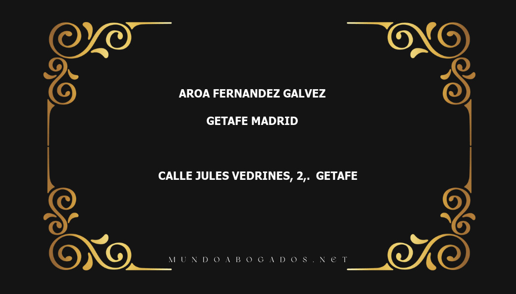 abogado Aroa Fernandez Galvez en la localidad de Getafe