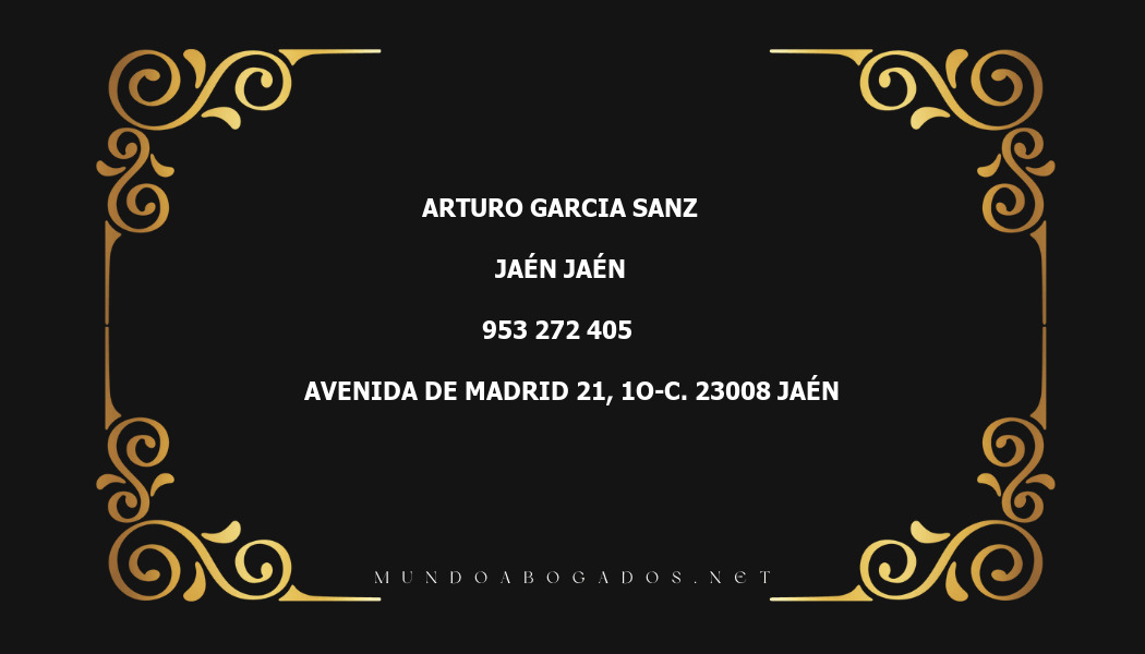 abogado Arturo Garcia Sanz en la localidad de Jaén