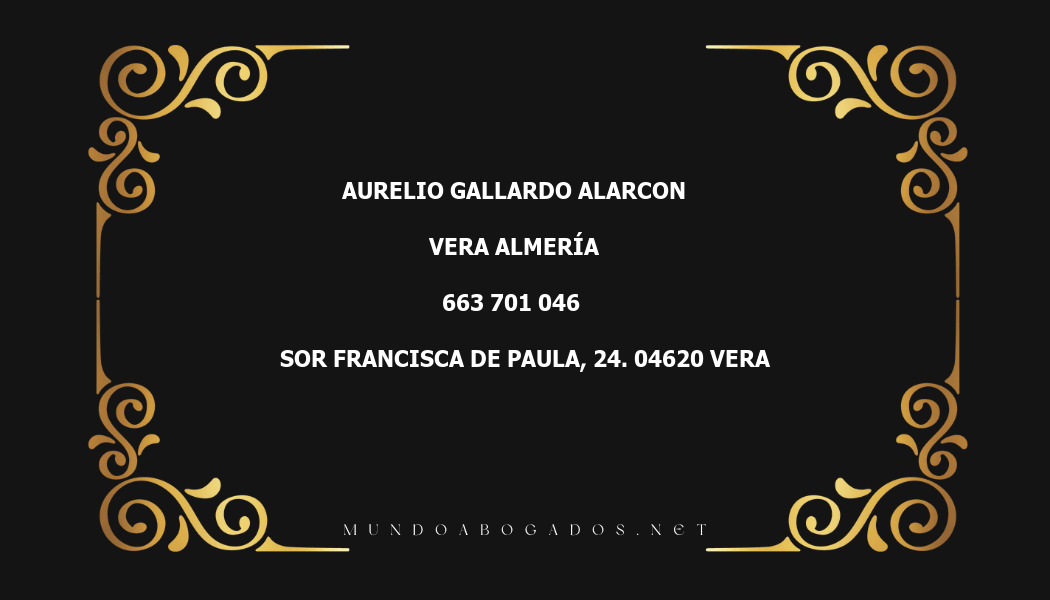 abogado Aurelio Gallardo Alarcon en la localidad de Vera