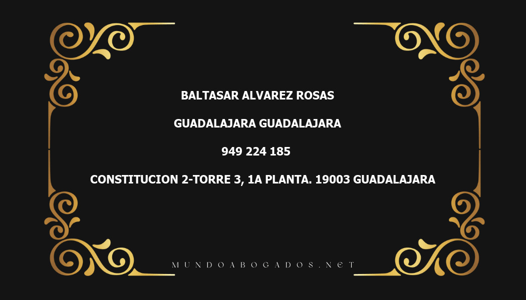 abogado Baltasar Alvarez Rosas en la localidad de Guadalajara