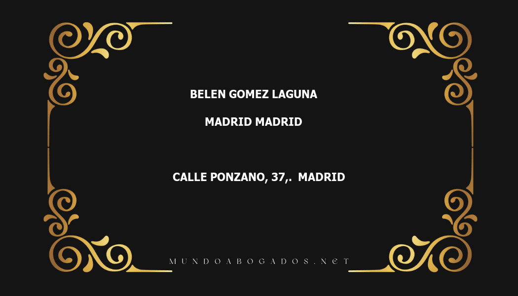 abogado Belen Gomez Laguna en la localidad de Madrid