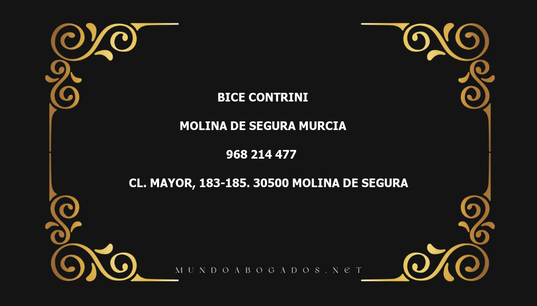 abogado Bice Contrini en la localidad de Molina de Segura