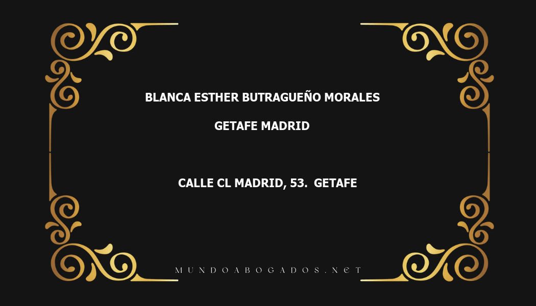 abogado Blanca Esther Butragueño Morales en la localidad de Getafe