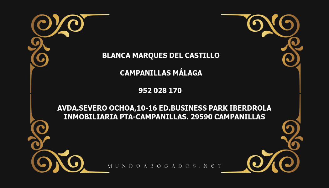 abogado Blanca Marques Del Castillo en la localidad de Campanillas