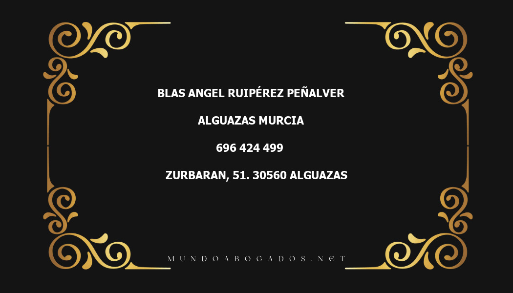 abogado Blas Angel Ruipérez Peñalver en la localidad de Alguazas