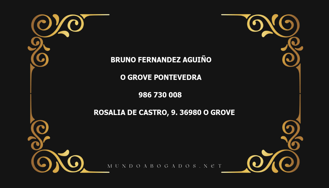 abogado Bruno Fernandez Aguiño en la localidad de O Grove